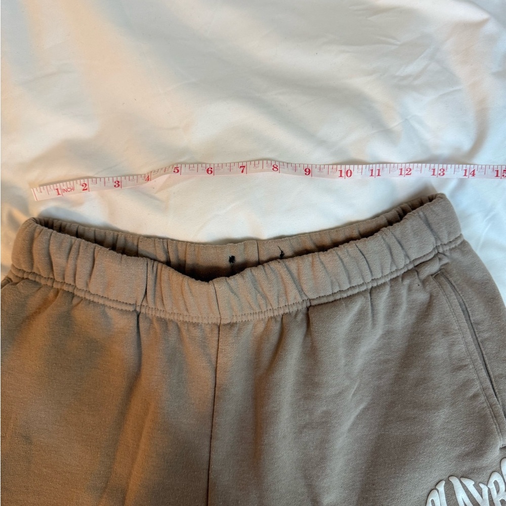 Women M PLAYBOY brown Jogger sweatpants with Elastic Cuffs and pockets: skater - Picture 2 of 7